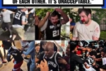 马刺球迷被纽约球迷暴打血染大街！文班：这种行为是不可接受的